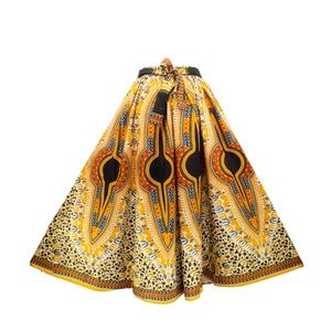 Long Maxi Dashiki Skirt Cotton One Size Boho & Hippie Skirt African Print Skirt